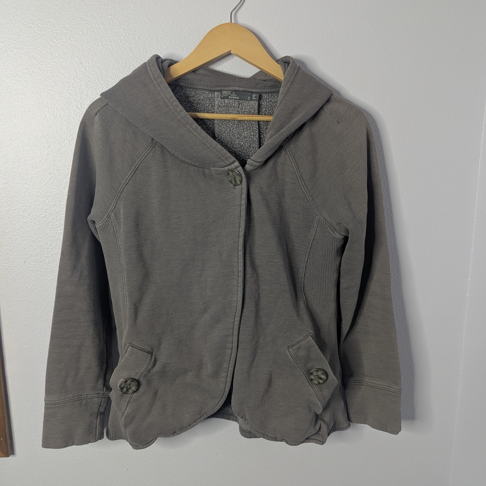 Prana Women's Gray Hooded‎ Sweatshirt